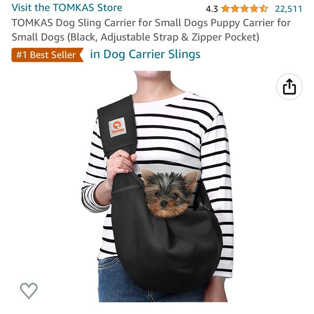 Dog carrier sling